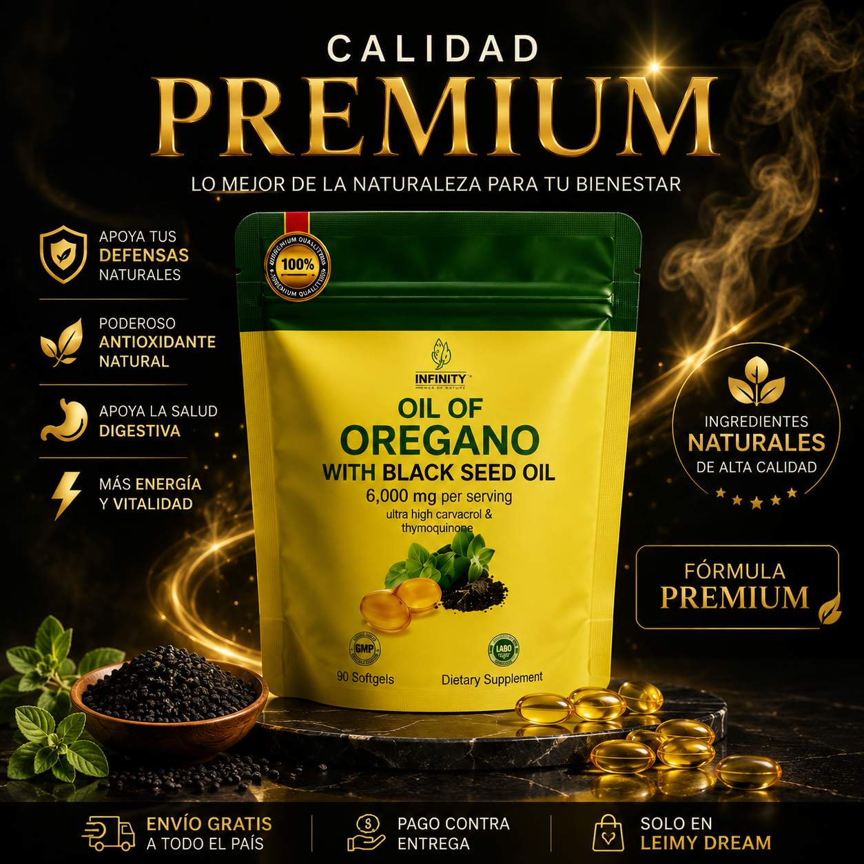 ☘️🥑ACEITE DE OREGANO 🥇 ESCUDO NATURAL 6000 🛡️