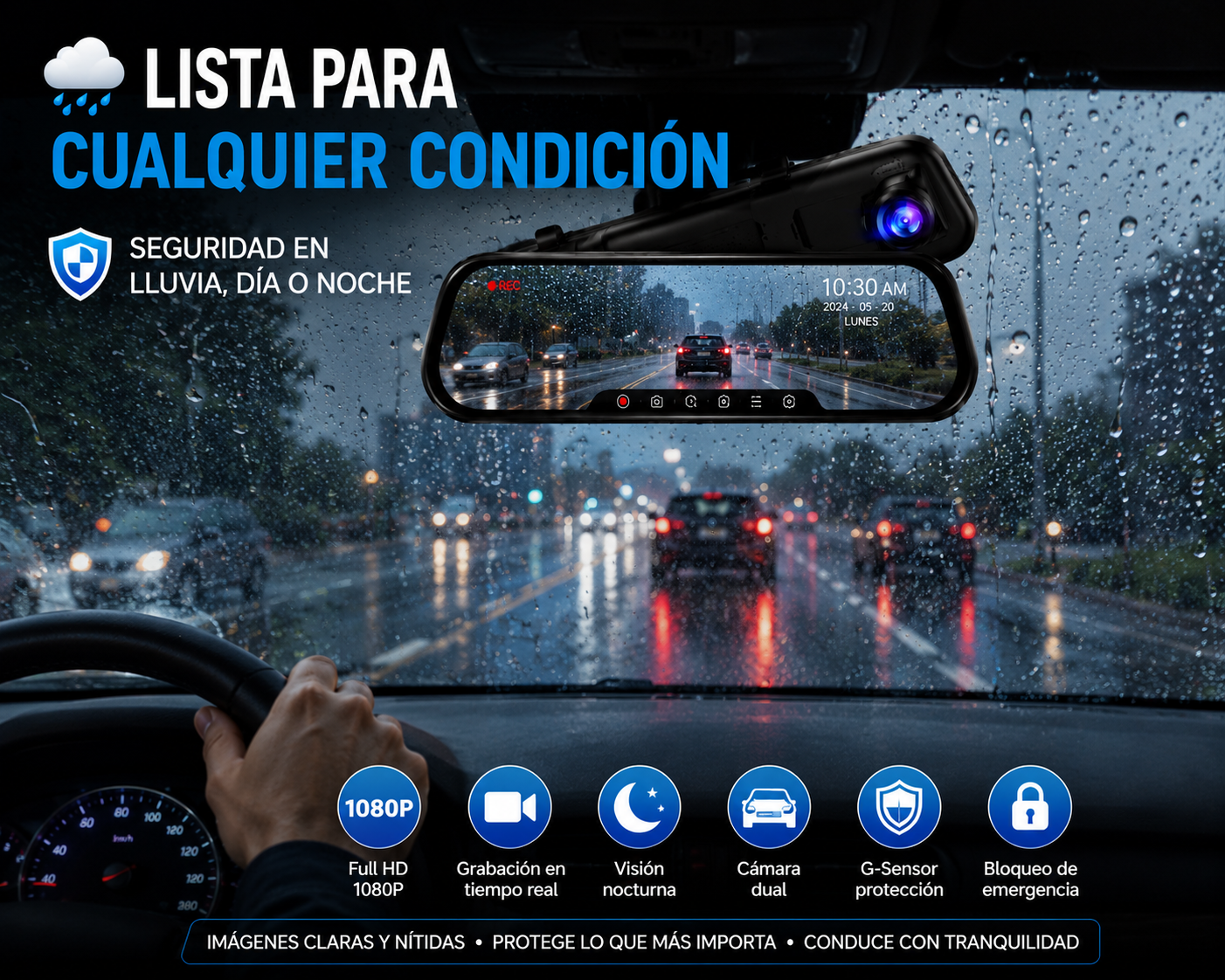 🚗🛡️ CÁMARA DVR FULL HD 1080P PARA AUTO🛡️🚗