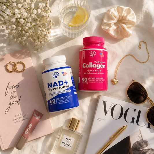 💖 COMBO PREMIUM: COLLAGEN + NAD+ RESVERATROL 💙