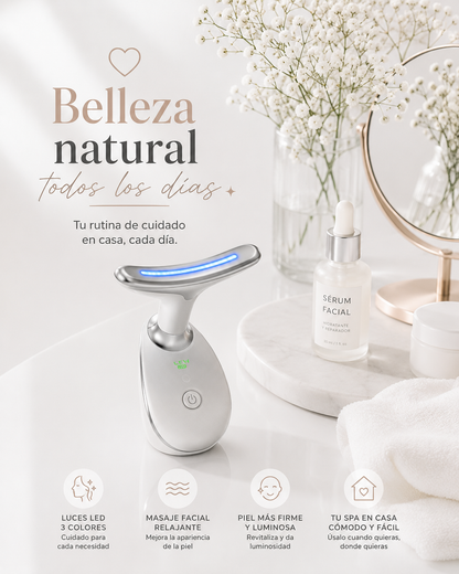 ✨💆‍♀️ MASAJEADOR FACIAL LED 3 EN 1✨💆‍♀️