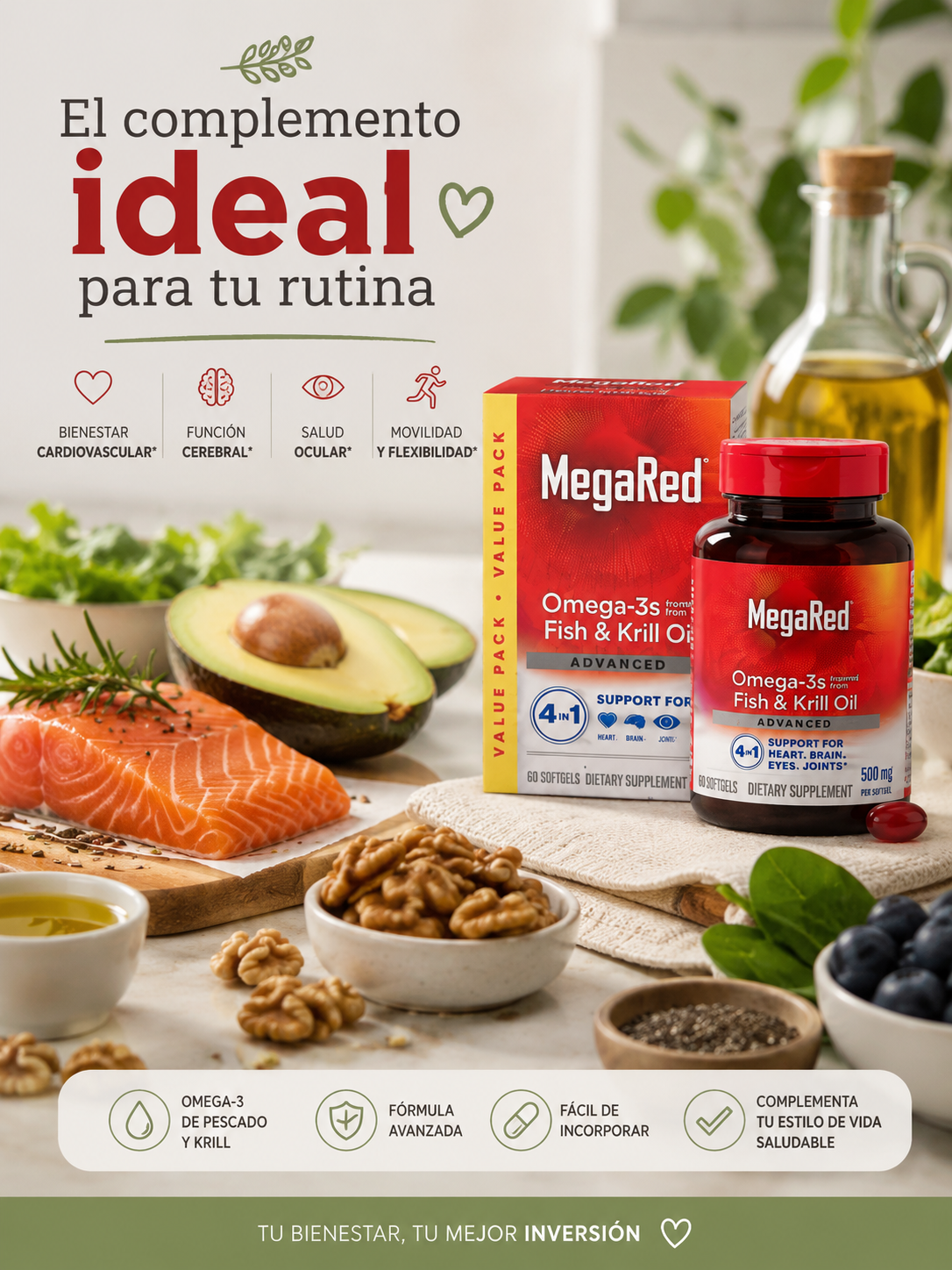 ❤️🐟 MEGARED OMEGA-3 FISH & KRILL OIL❤️🐟