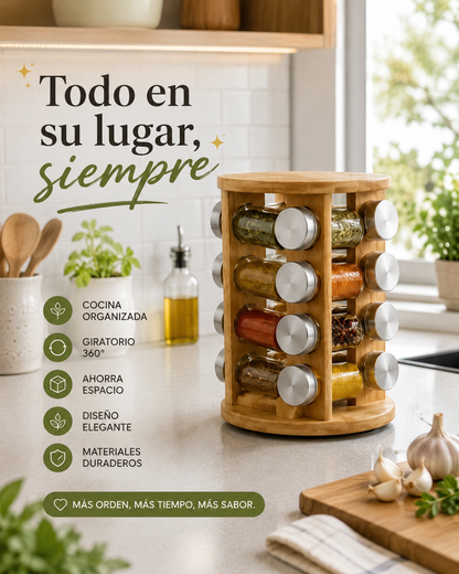 🌿✨ ORGANIZADOR GIRATORIO DE ESPECIAS🌿✨